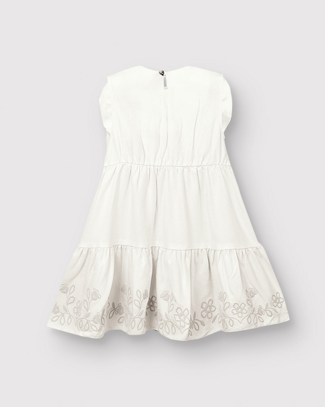 Vestido Menina Amplo Detalhe Babado Frontal Em Crepe De Viscose - Carinhoso - Imagem 12