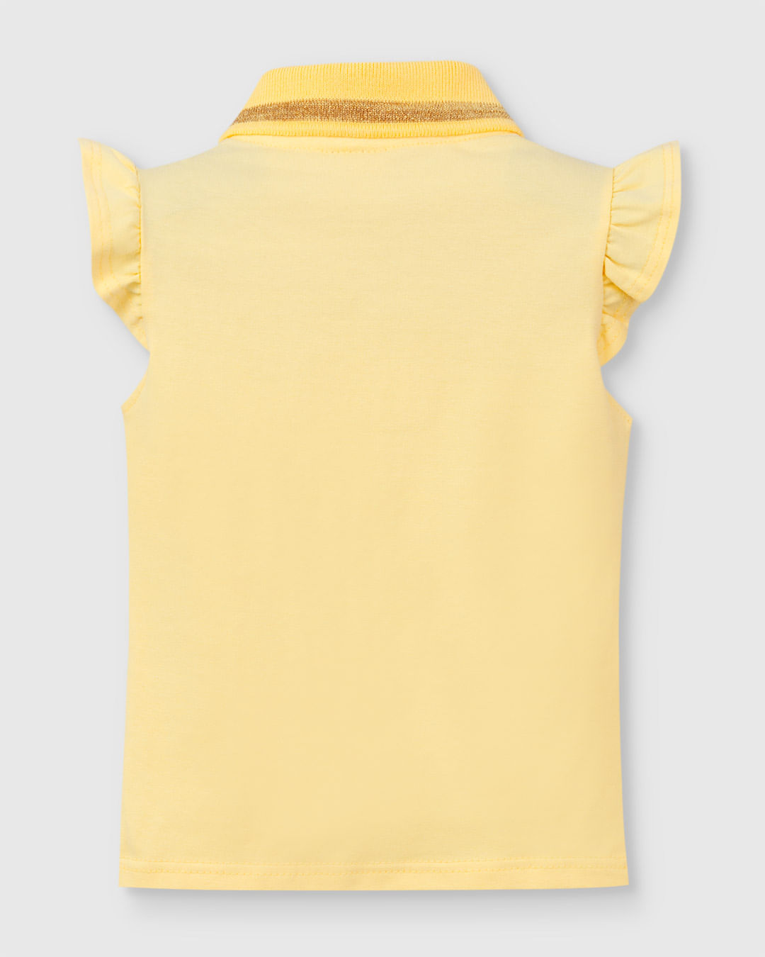 Blusa Polo Menina Peitilho Frontal E Detalhe Babado Em Algodão - Carinhoso - Imagem 9