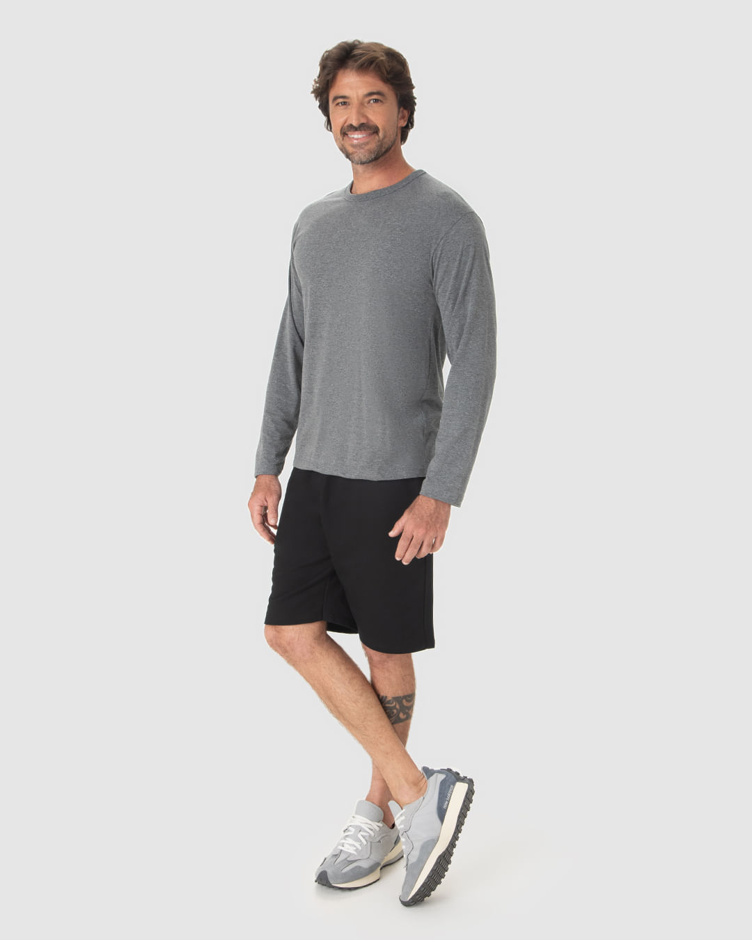 Bermuda Básica Masculina Comfort Bolso Funcional Em Moletom - Imagem 19