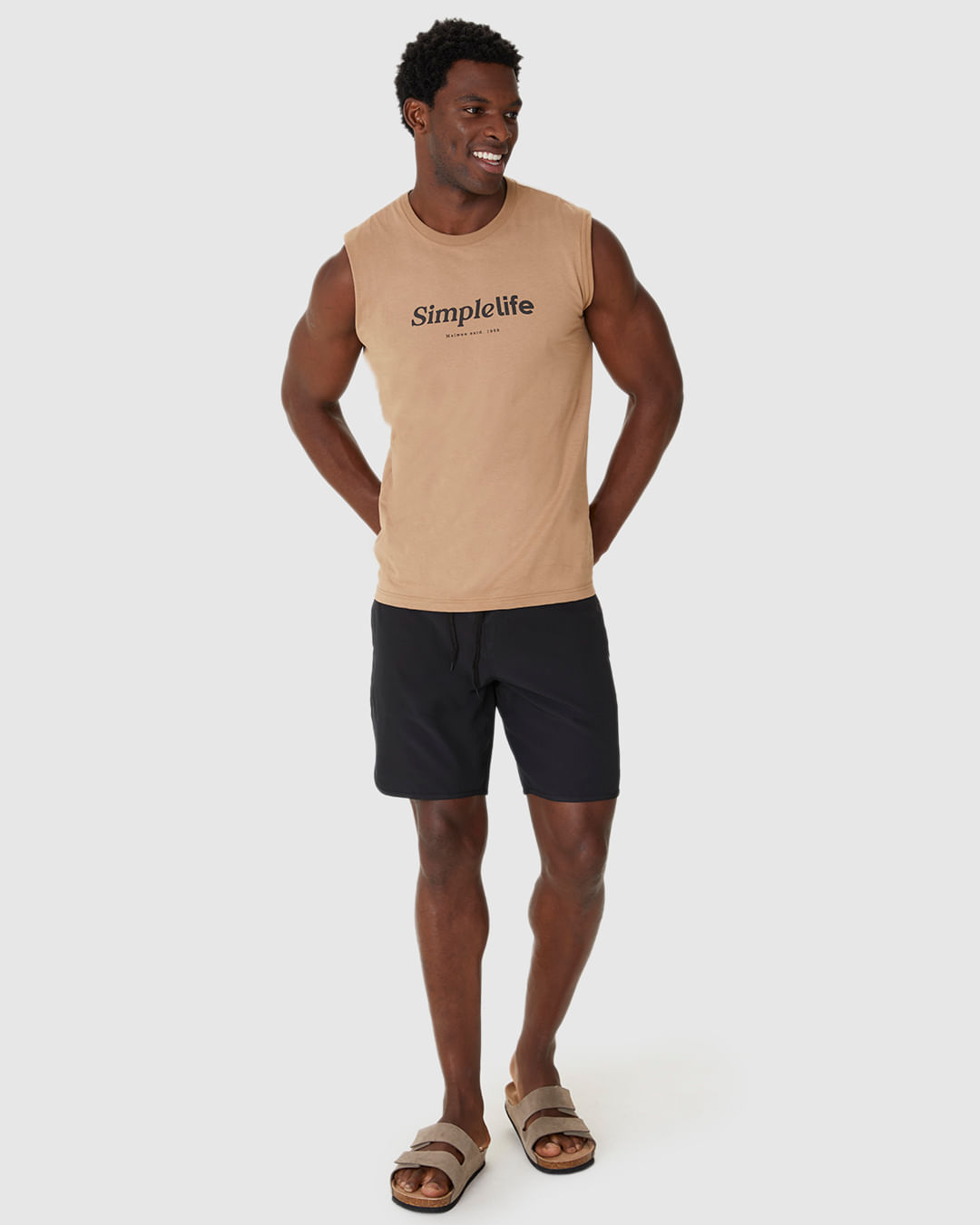 Bermuda Masculina Tradicional Cadarço Frontal em Microfibra com Elastano