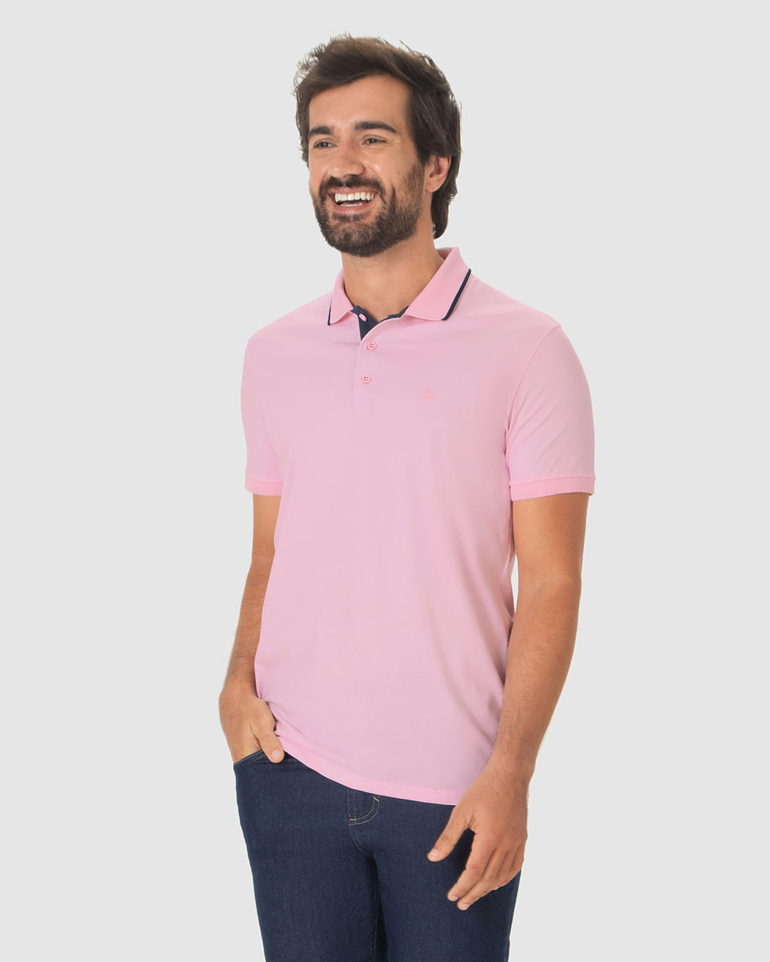 Camisa Polo Básica Masculina Em Algodão - Imagem 21