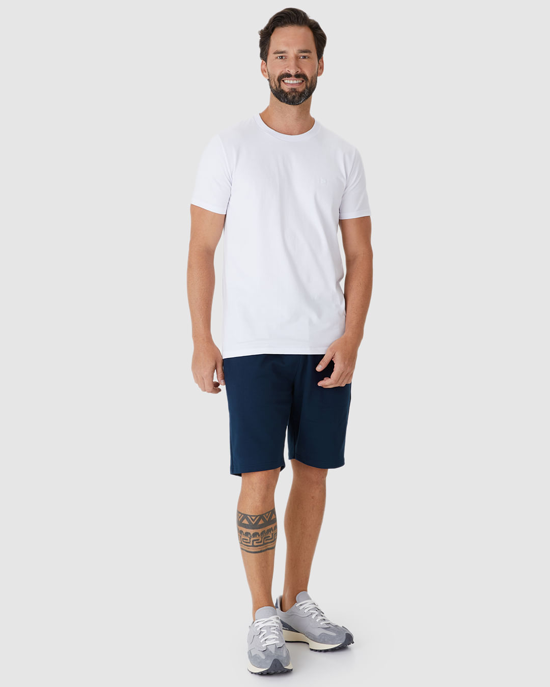 Bermuda Básica Masculina Comfort Bolso Funcional Em Moletom - Imagem 21