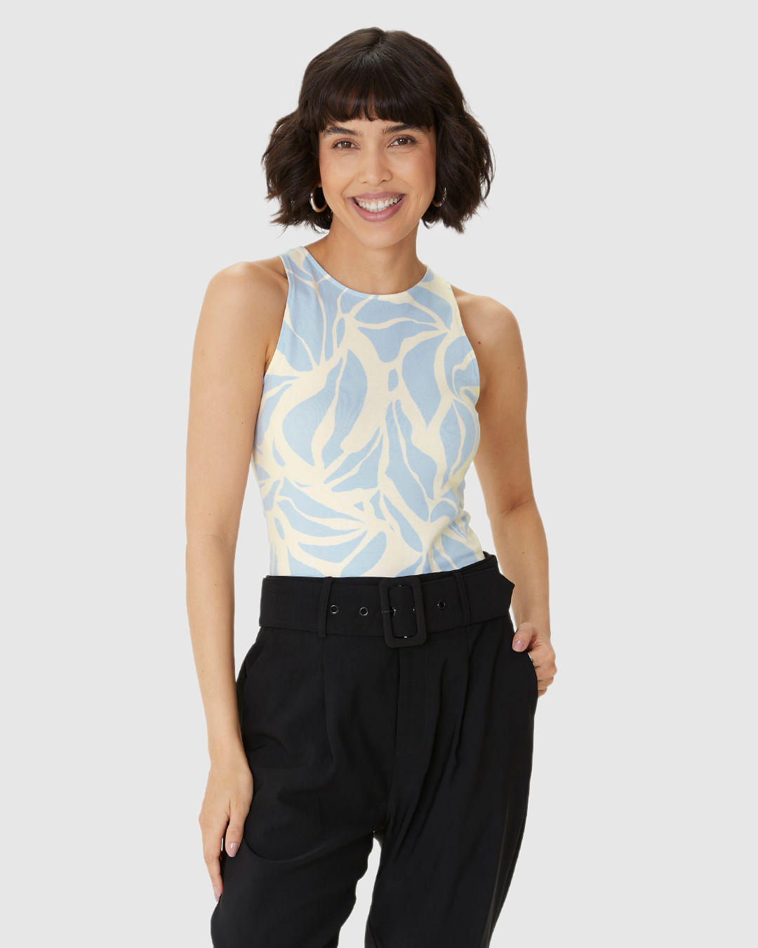 Regata Justa Feminina Estampada Em Algodão - Imagem 16