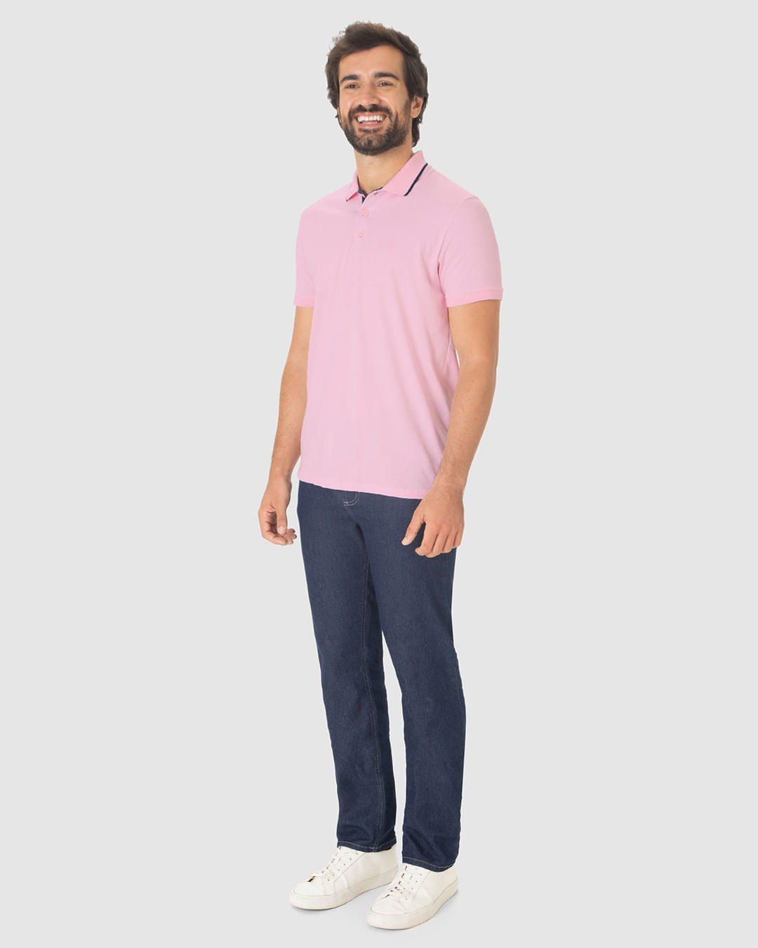 Camisa Polo Básica Masculina Em Algodão - Imagem 2