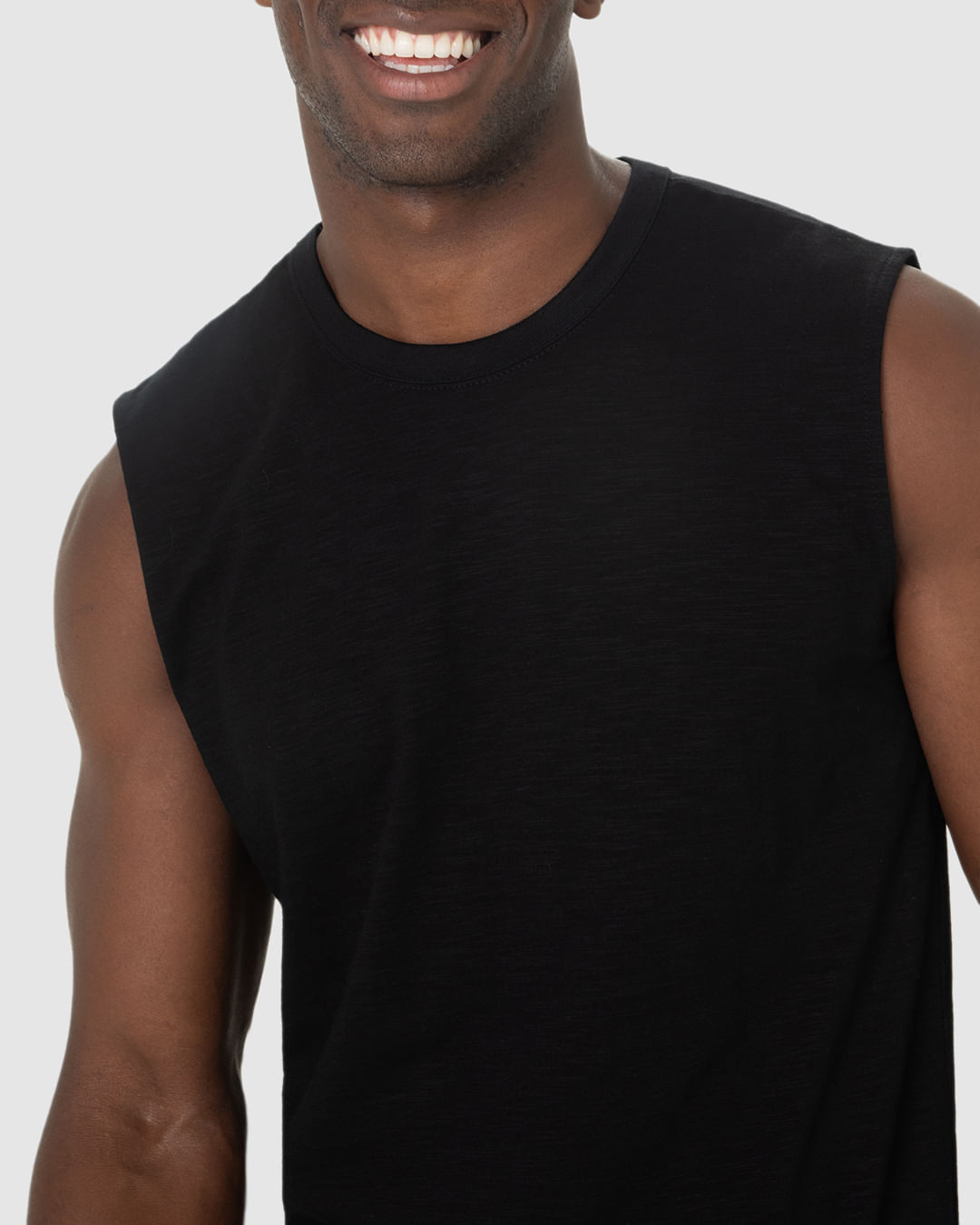 Regata Masculina Machão Com Etiqueta Decorativa Em Malha Rajada - Imagem 21