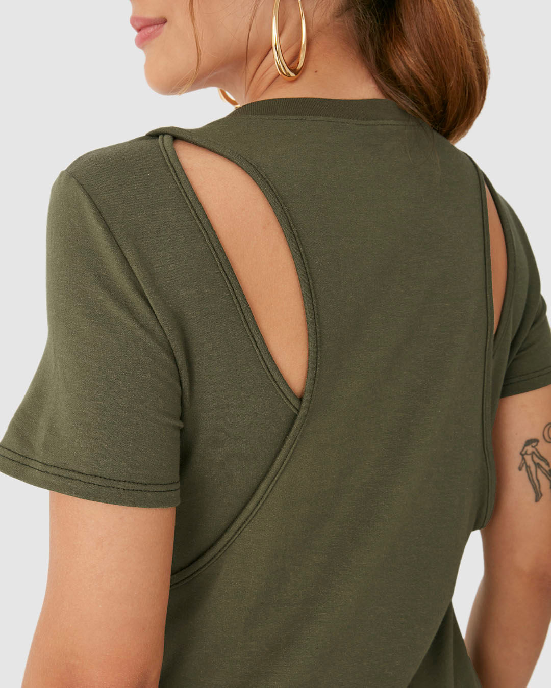 Vestido Midi Feminino Detalhe Vazado Costas Em Moletom Viscolinho Stretch - Imagem 13