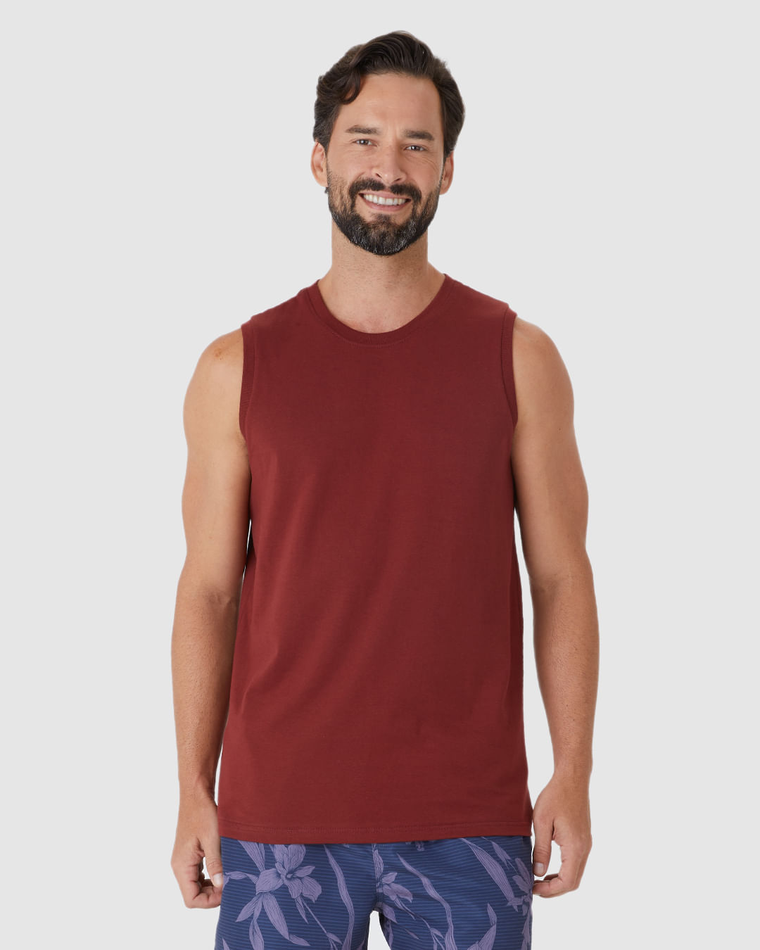 Regata Básica Masculina Cava Ajustada Em Algodão - Imagem 24