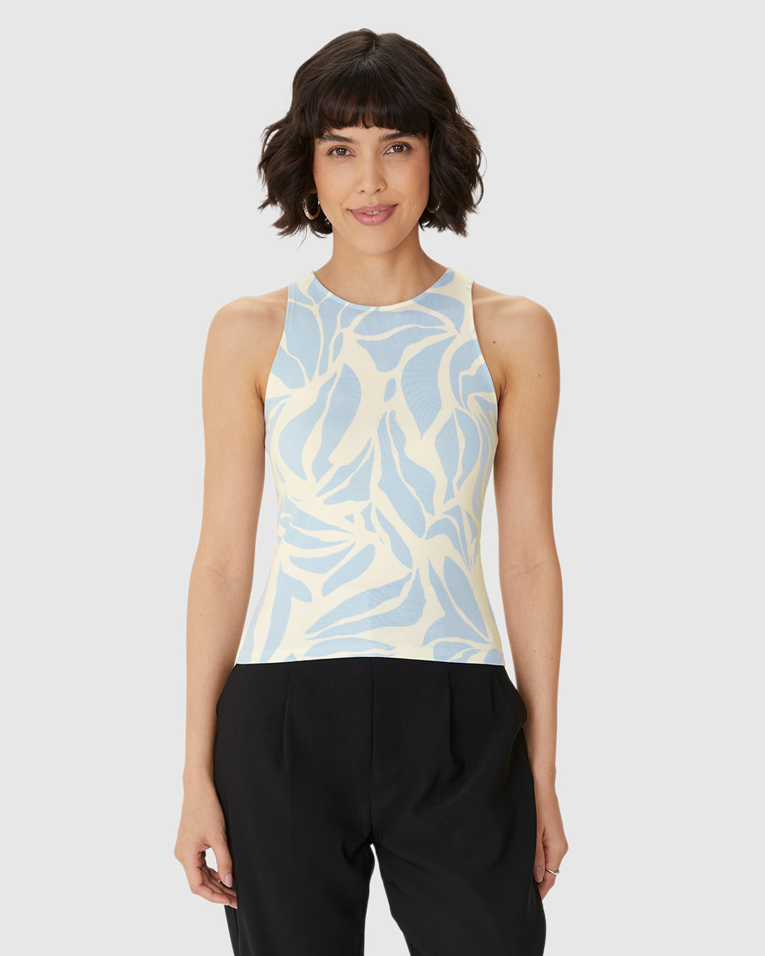 Regata Justa Feminina Estampada Em Algodão - Imagem 19