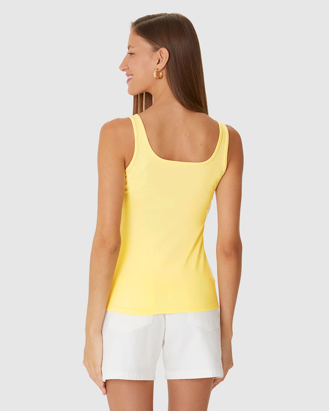 Regata Básica Feminina Alça Média Em Algodão - Imagem 25