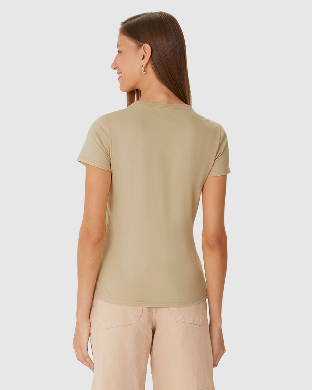 Blusa Básica Feminina Decote V Em Algodão - Imagem 30