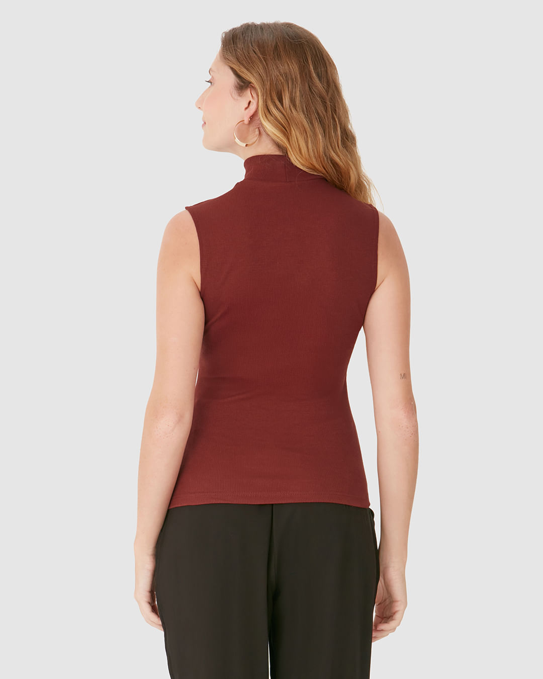 Regata Básica Feminina Gola Alta Em Ribana - Imagem 20