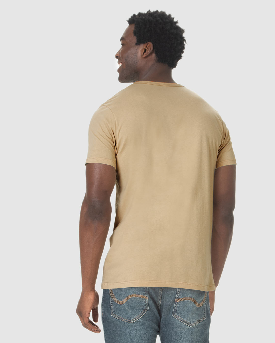 Camiseta Masculina Manga Curta Estampa Listras Frontais Em Algodão - Imagem 25