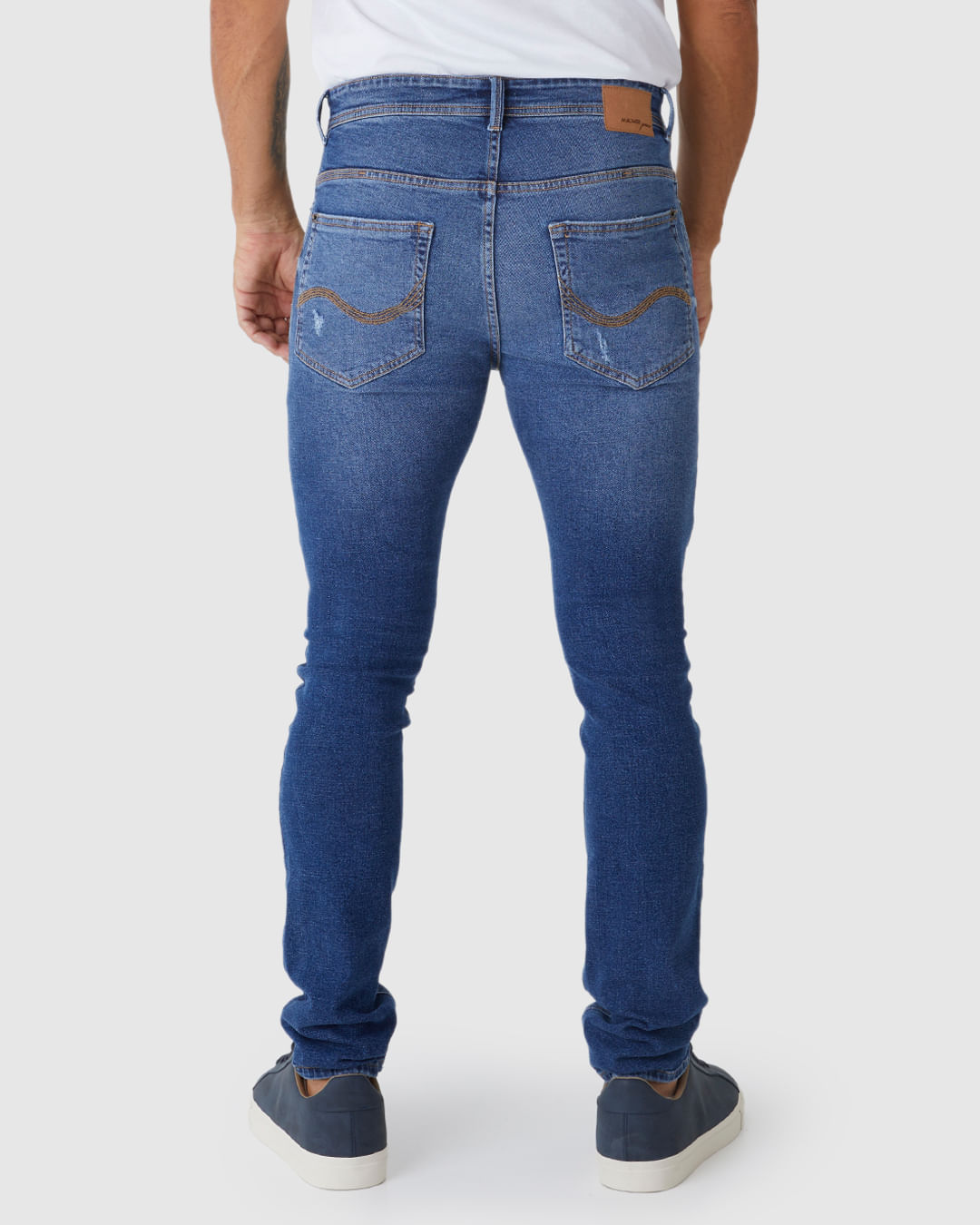 Calça Masculina Skinny Cintura Média Em Jeans Super Stretch - Imagem 30
