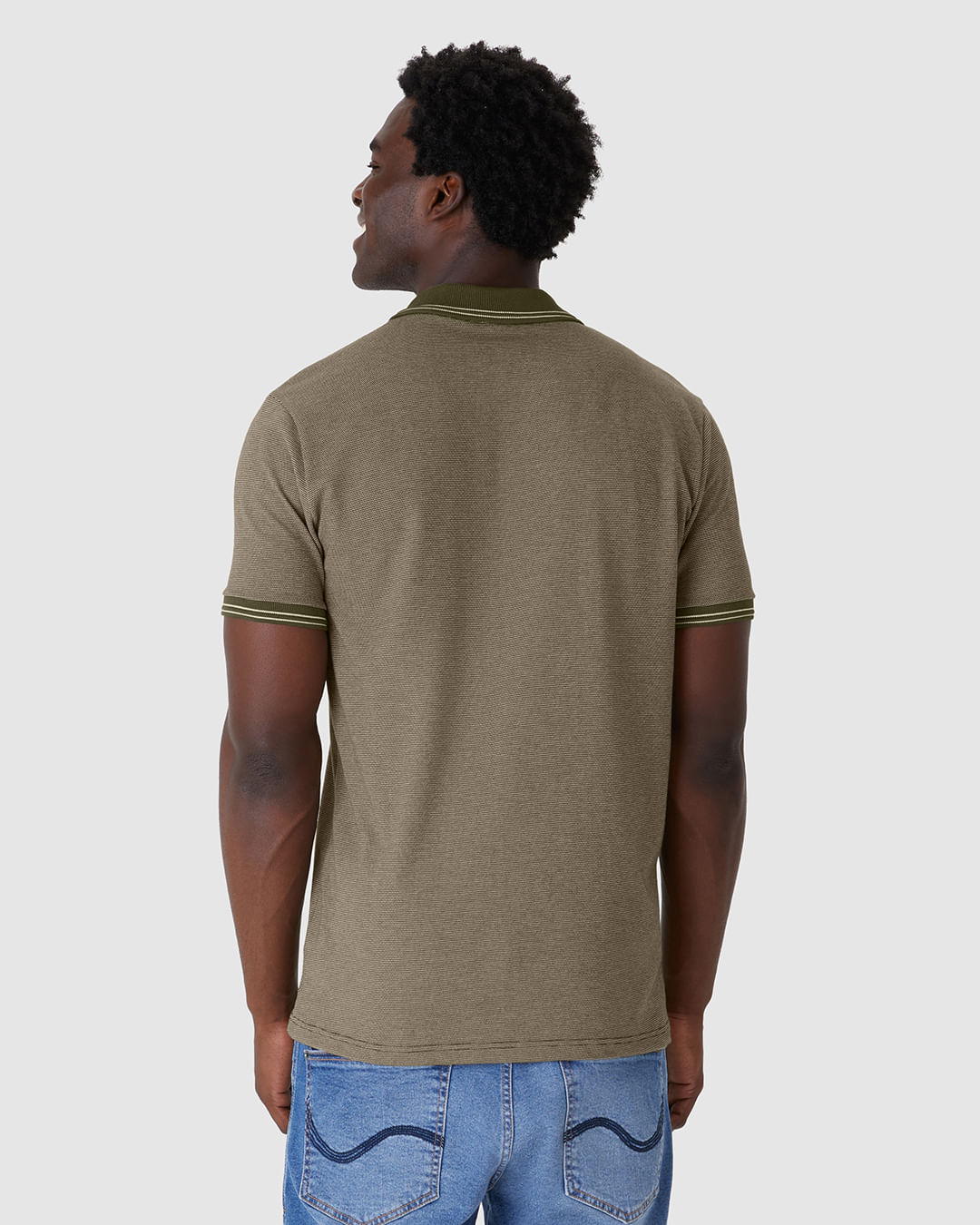 Camisa Polo Masculina Regular Em Piquet Pontilhado - Imagem 10