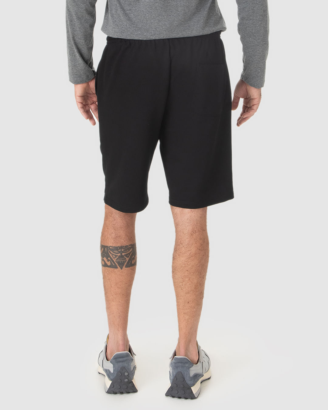 Bermuda Básica Masculina Comfort Bolso Funcional Em Moletom - Imagem 12