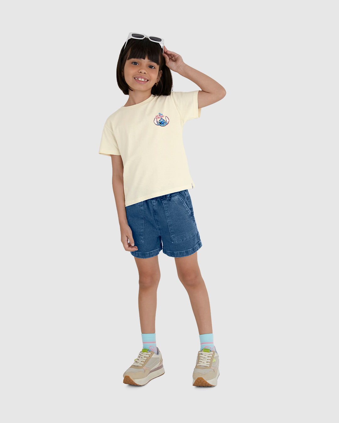 Blusa Infantil Menina Box Out Of This World Stitch Disney Malwee Kids