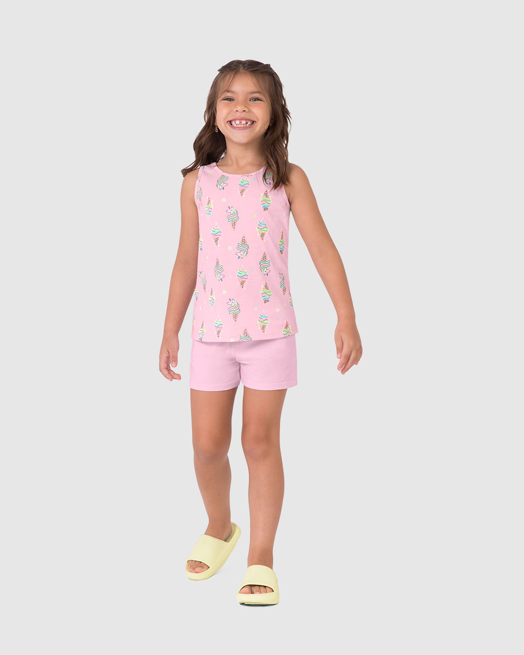 Pijama Infantil Menina Regata Estampa Brilha No Escuro Em Algodão Malwee Kids - Imagem 11