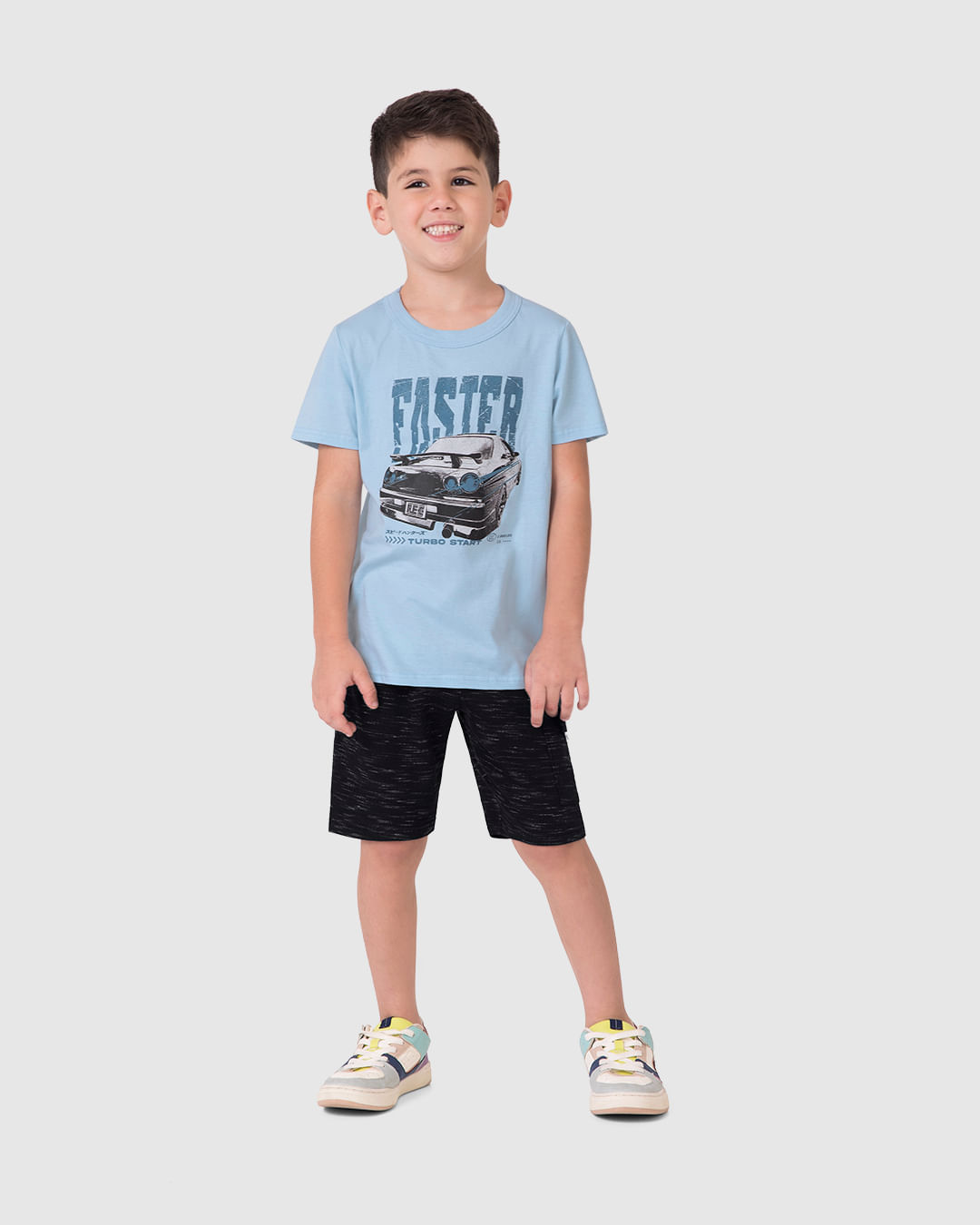 Conjunto Infantil Menino Faster Turbo Start Em Algodão Malwee Kids