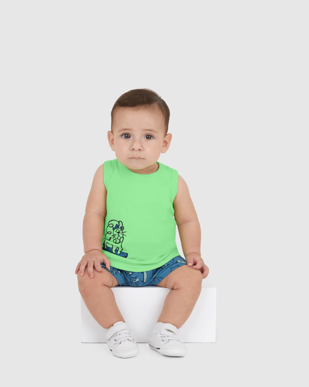 Conjunto Bebê Menino Regata E Bermuda Skatista Radical Em Algodão Malwee Kids - Imagem 11
