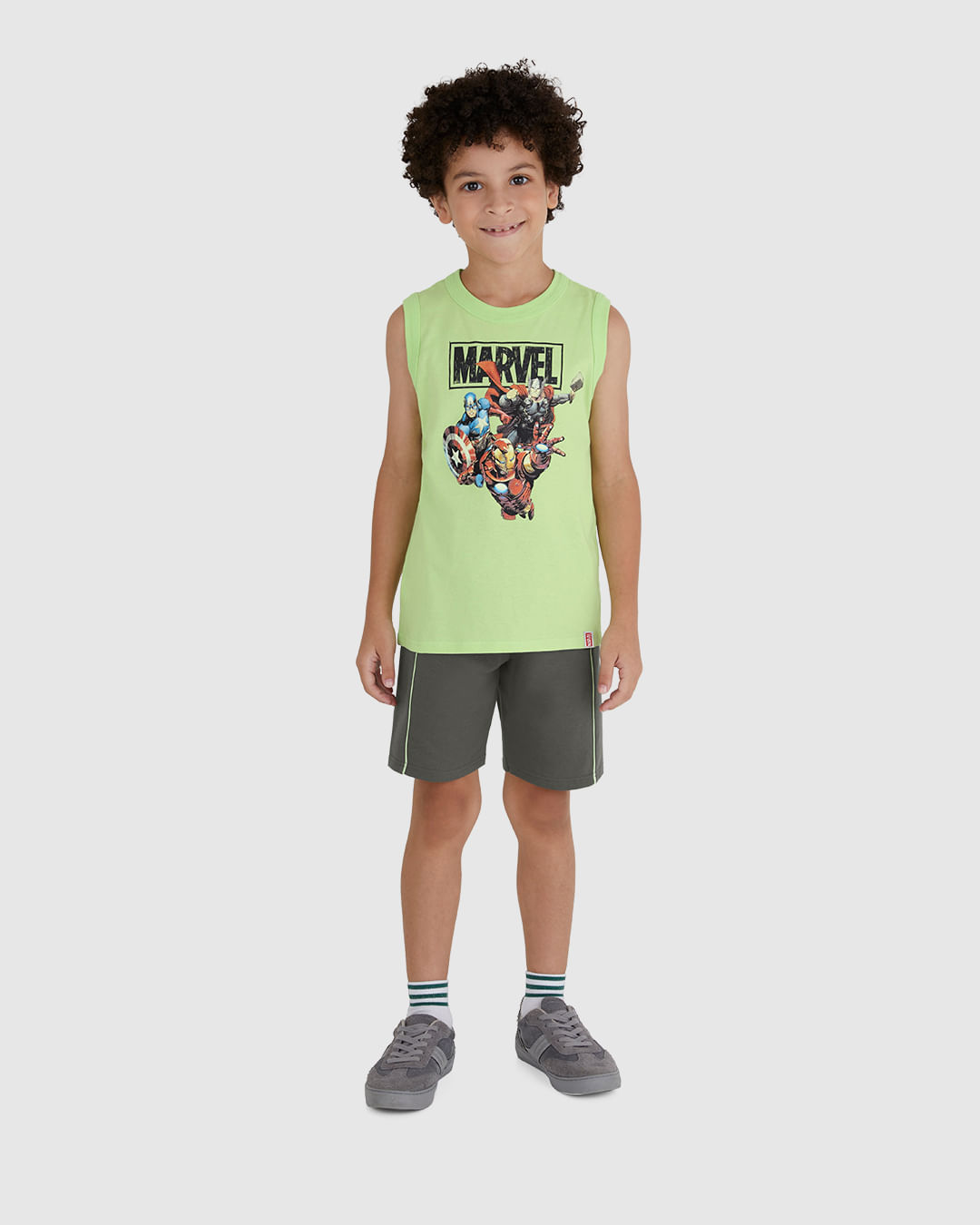 Conjunto Infantil Menino Regata Estampa Avengers Marvel Malwee Kids - Imagem 7