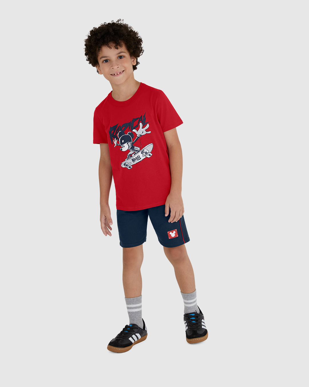 Conjunto Infantil Menino Radical Mickey Disney Em Algodão Malwee Kids