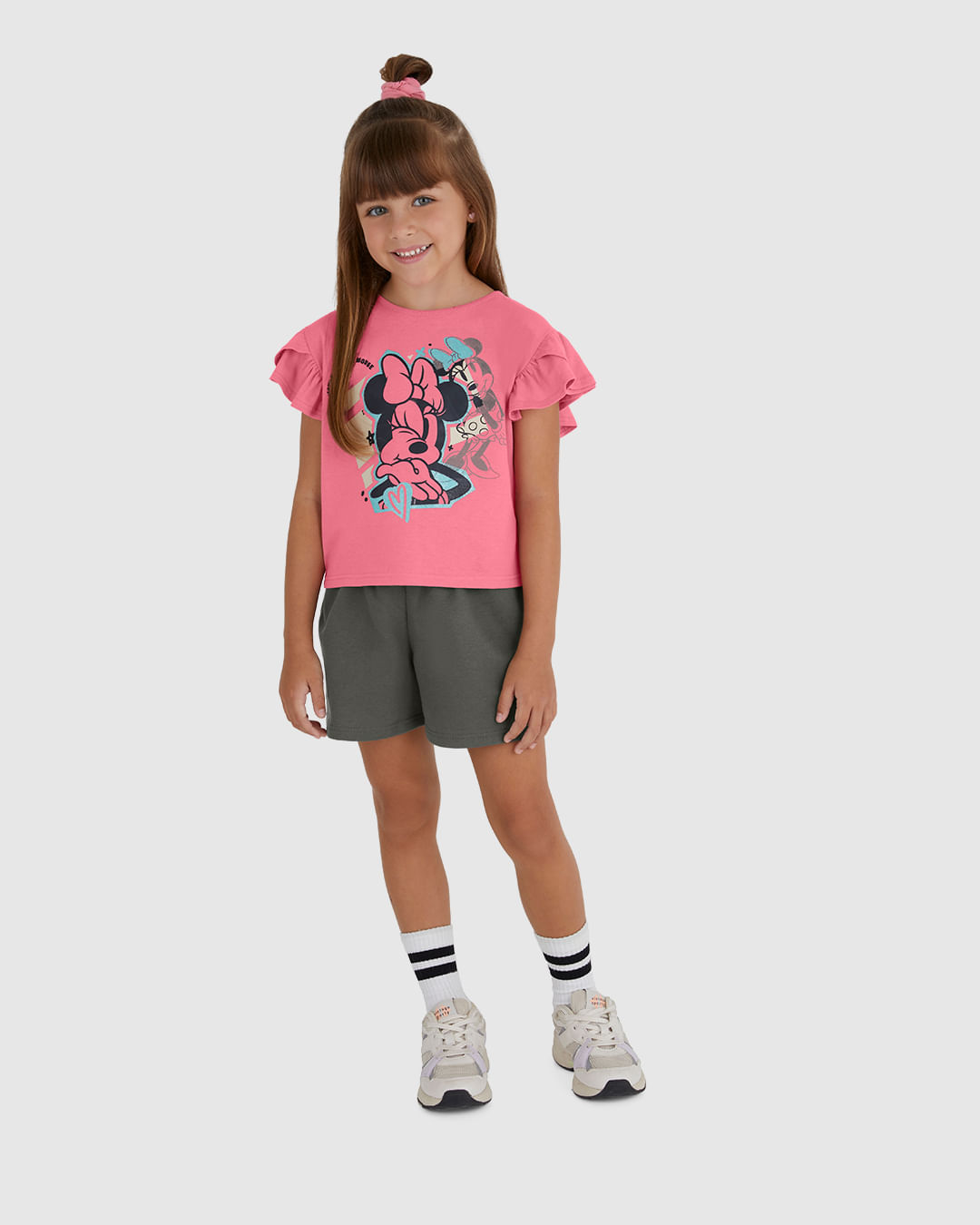 Conjunto Infantil Menina Estampa Glitter Minnie Mouse Disney Malwee Kids - Imagem 3