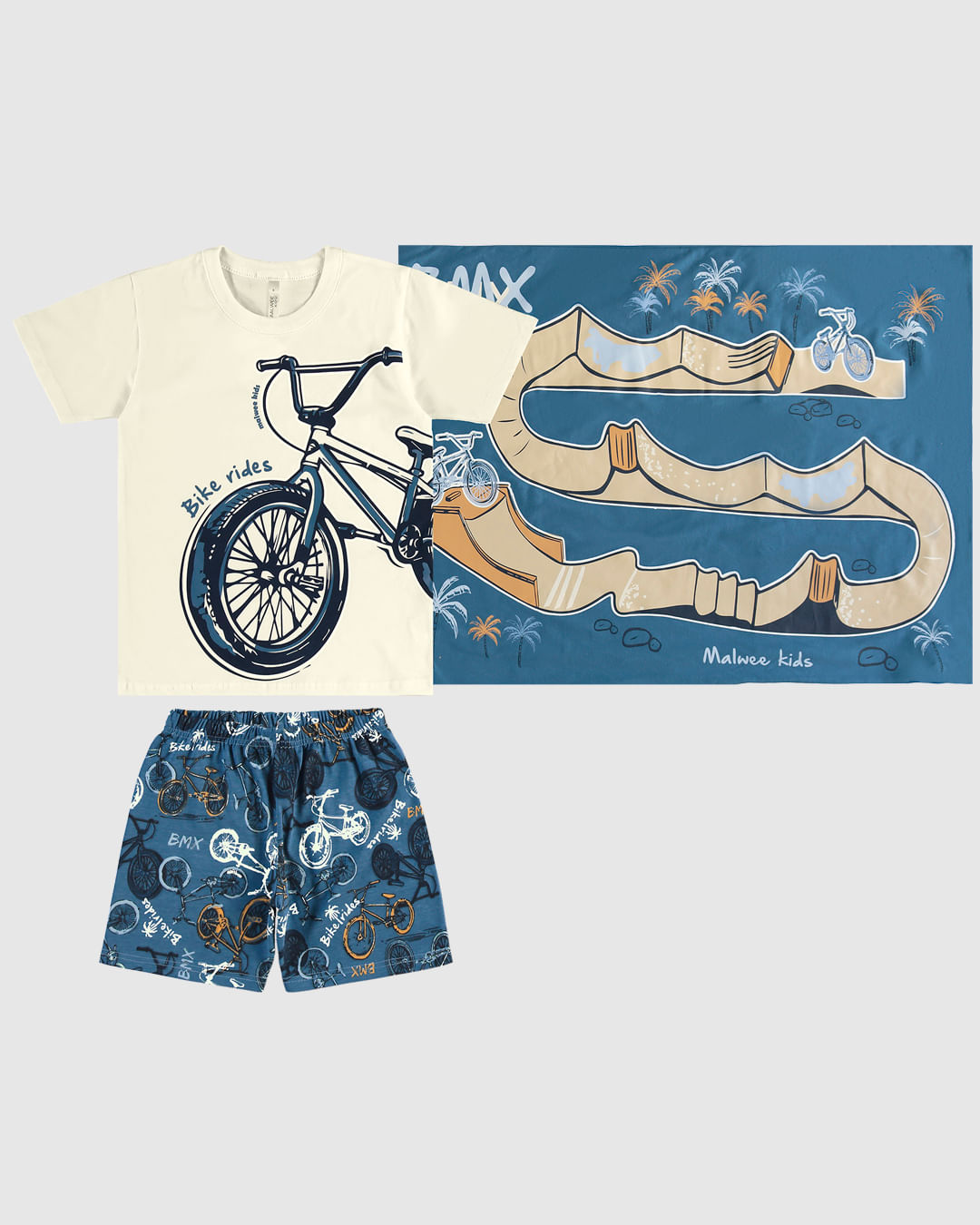 Pijama Infantil Menino Estampa Brilha No Escuro + Fronha Em Algodão Malwee Kids - Imagem 4