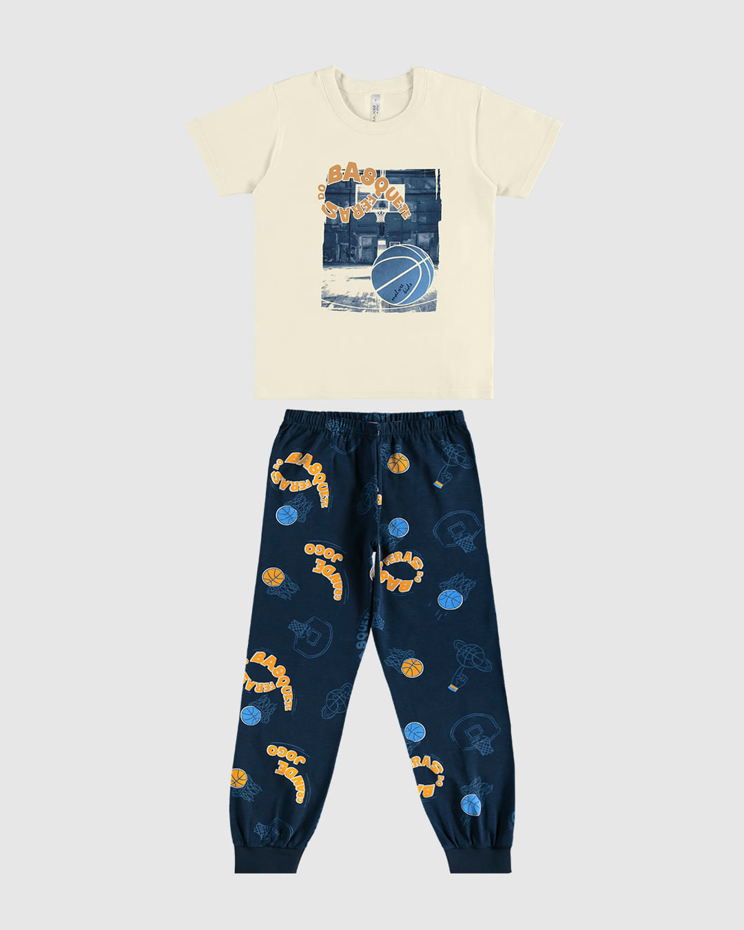 Pijama Longo Infantil Menino Calça Estampa Brilha No Escuro Malwee Kids - Imagem 4