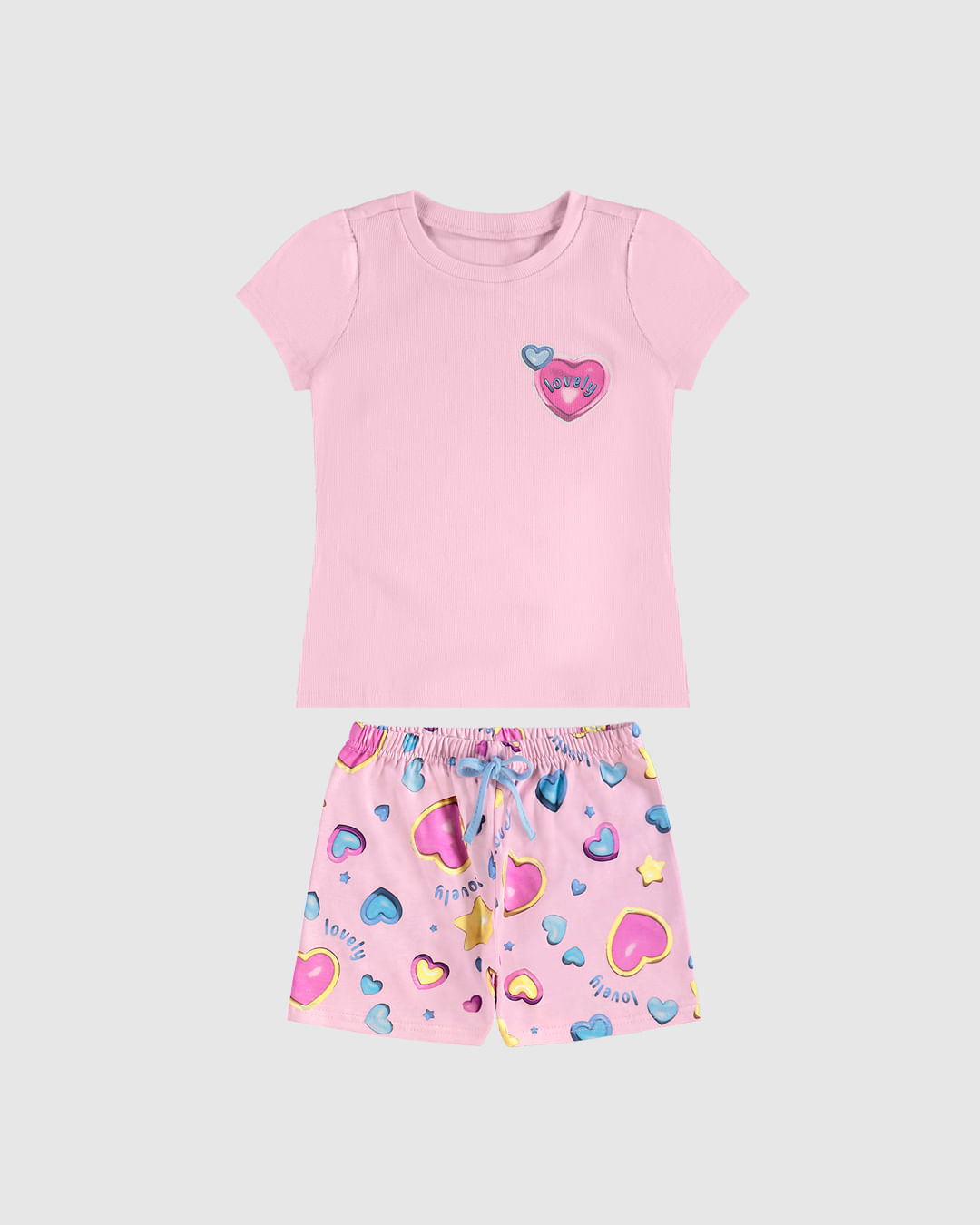 Pijama Infantil Menina Blusa Estampa Lovely Em Ribana Malwee Kids