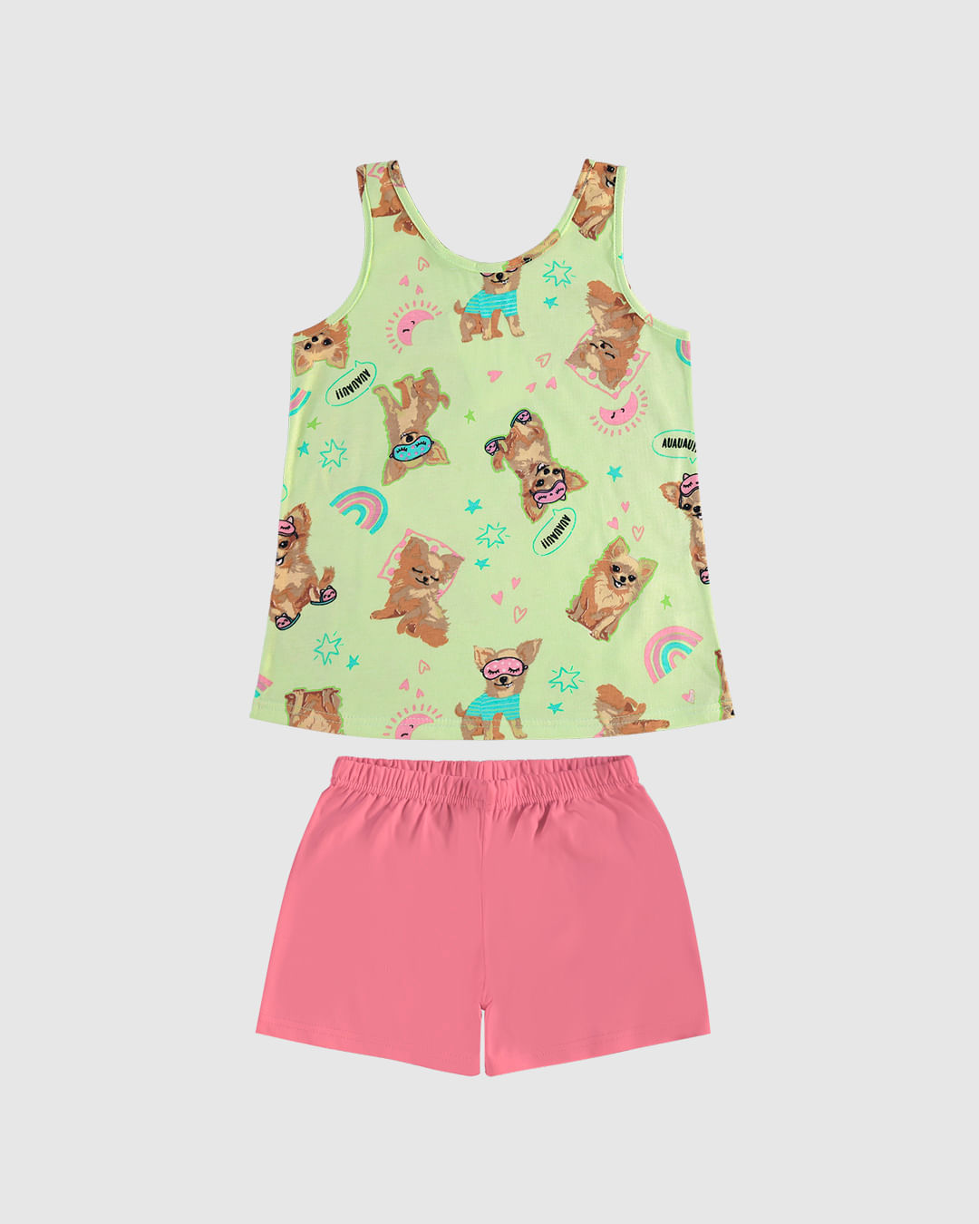 Pijama Infantil Menina Regata Estampa Brilha No Escuro Em Algodão Malwee Kids - Imagem 3