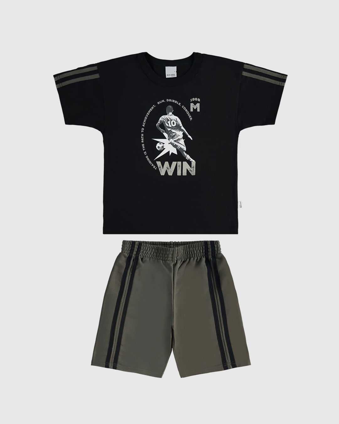 Conjunto Infantil Menino Estampa Com Resina Esportivo Em Algodão Malwee Kids - Imagem 2