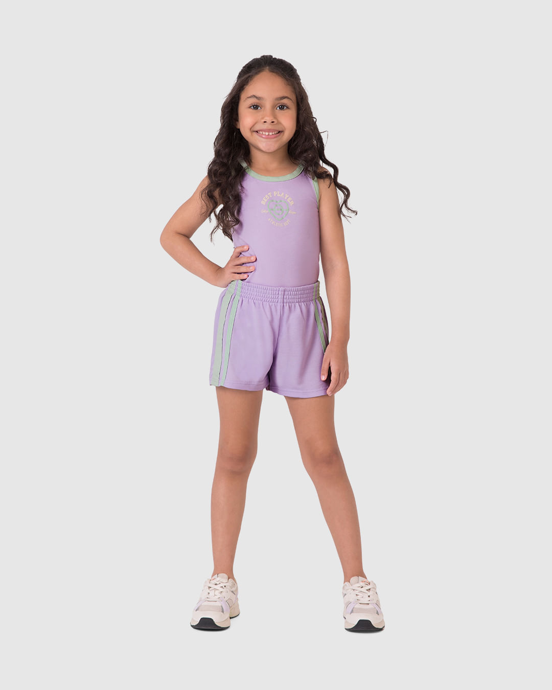 Conjunto Infantil Menina Regata Best Player E Shorts Esportivo Malwee Kids - Imagem 2