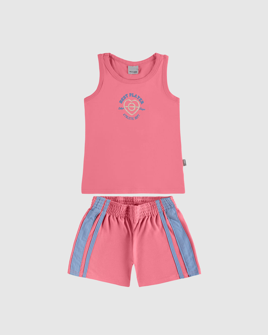 Conjunto Infantil Menina Regata Best Player E Shorts Esportivo Malwee Kids - Imagem 3