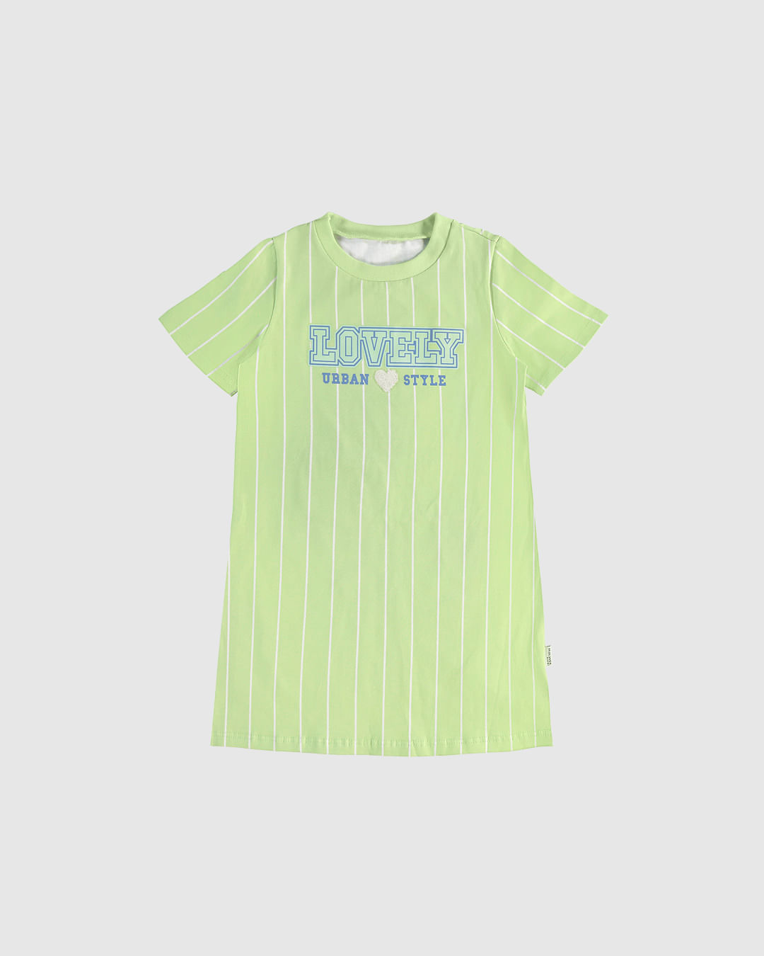 Vestido T-Shirt Infantil Lovely Urban Style Listrado Em Algodão Malwee Kids