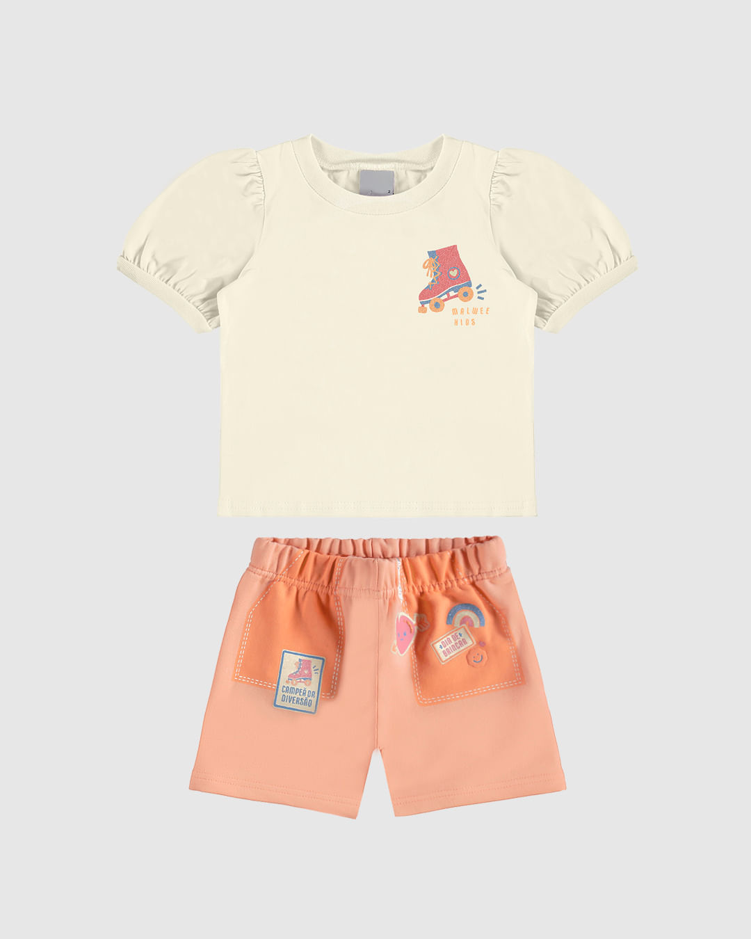 Conjunto Infantil Menina Campeã Da Diversão! Em Algodão E Moletom Malwee Kids - Imagem 4