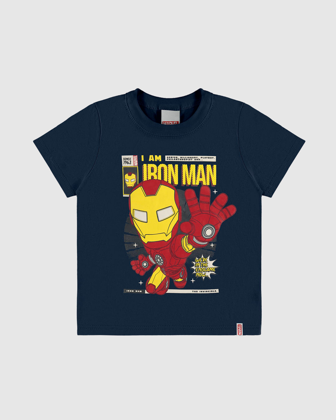 Camiseta Infantil Menino The Invincible Iron Man Em Algodão Malwee Kids - Imagem 3