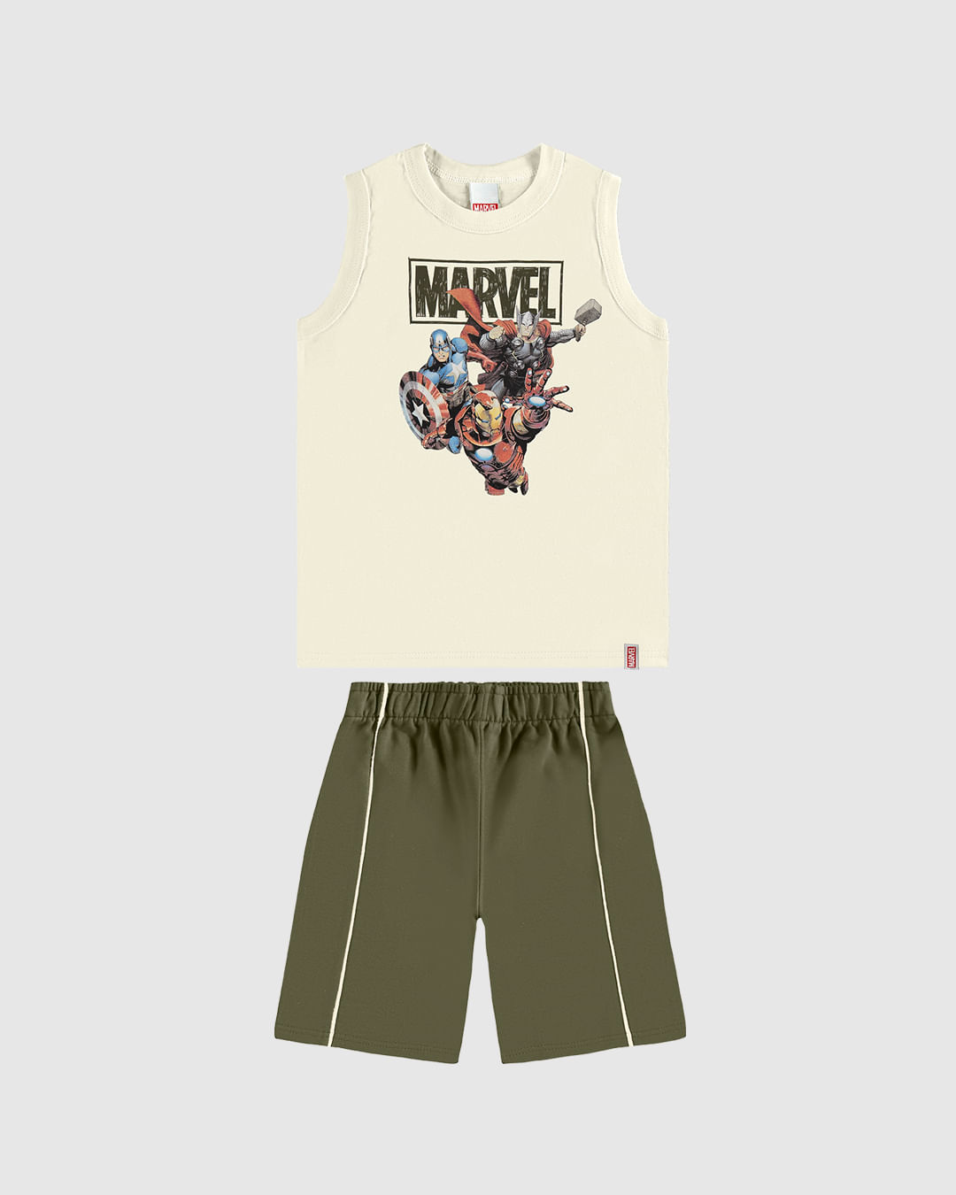 Conjunto Infantil Menino Regata Estampa Avengers Marvel Malwee Kids