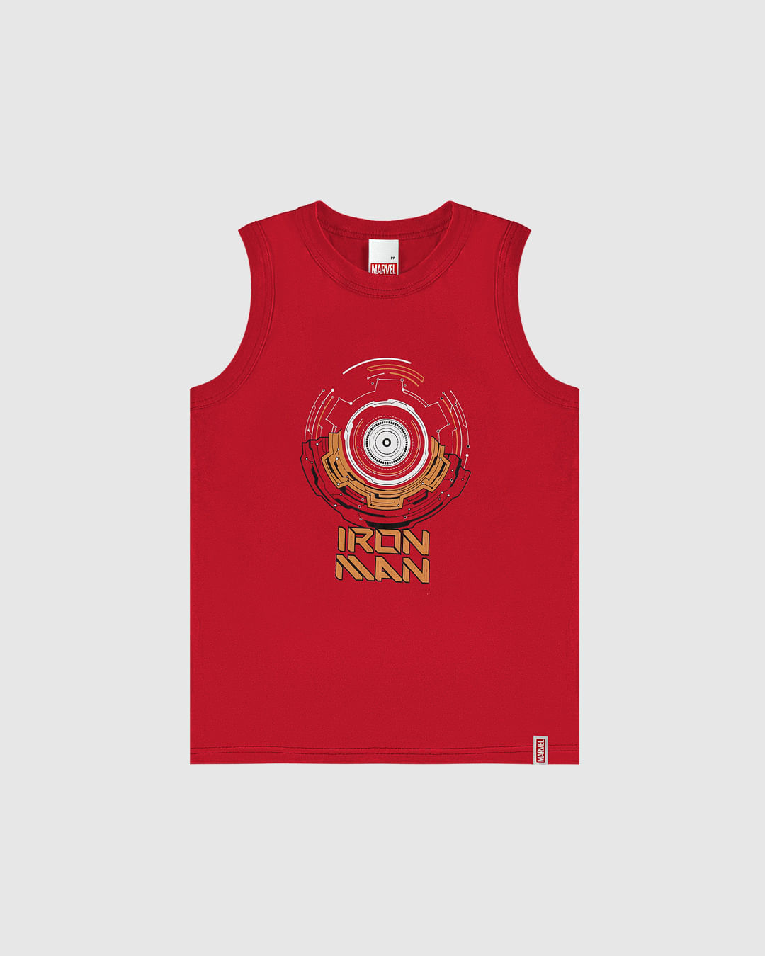 Regata Infantil Menino Alça Larga Iron Man Avengers Em Algodão Malwee Kids - Imagem 5