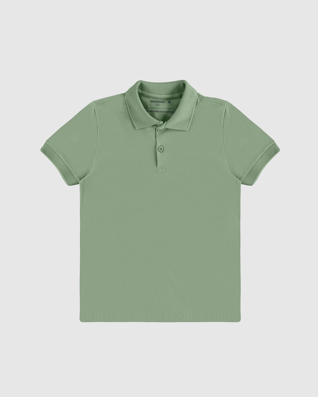 Camisa Polo Infantil Menino Gola Esporte Em Piquet Stretch Malwee Kids - Imagem 8