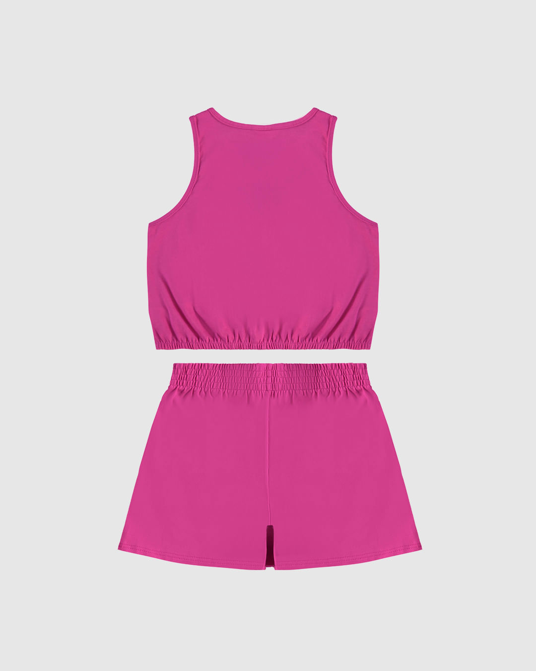 Conjunto Infantil Menina Regata Cropped E Shorts Saia Em Algodão Malwee Kids - Imagem 8