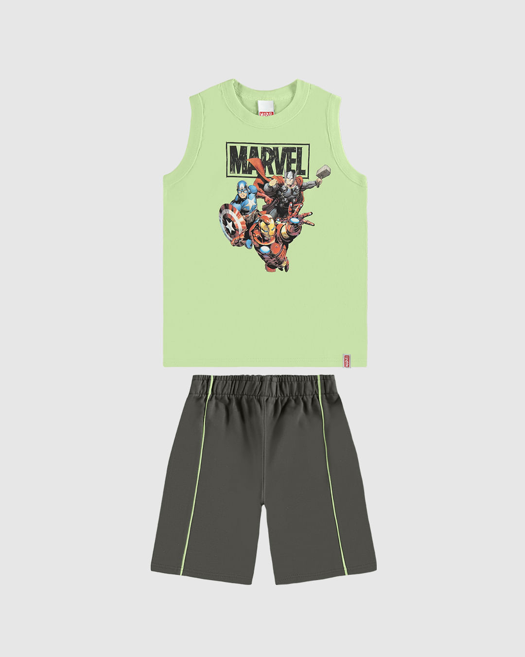 Conjunto Infantil Menino Regata Estampa Avengers Marvel Malwee Kids - Imagem 2