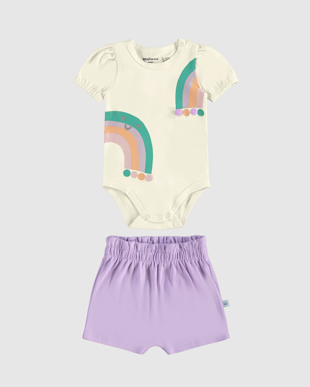Conjunto Bebê Menina Body Com Aplique De Pompom Em Algodão Malwee Kids - Imagem 10