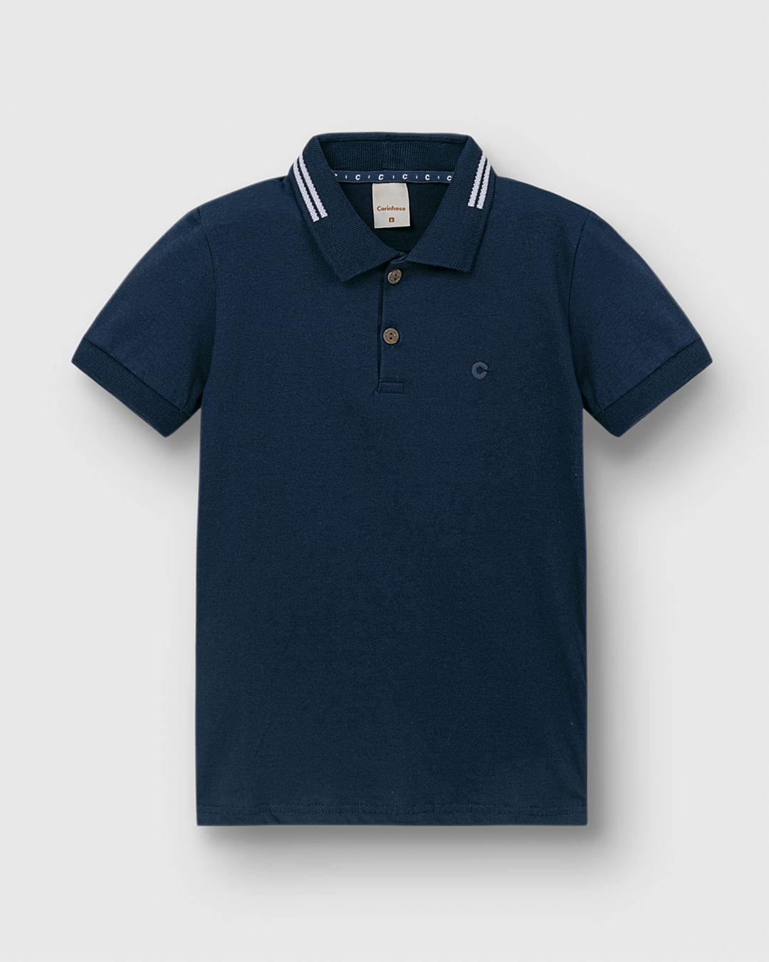 Camisa Polo Menino Peitilho Frontal Em Algodão - Carinhoso - Imagem 22