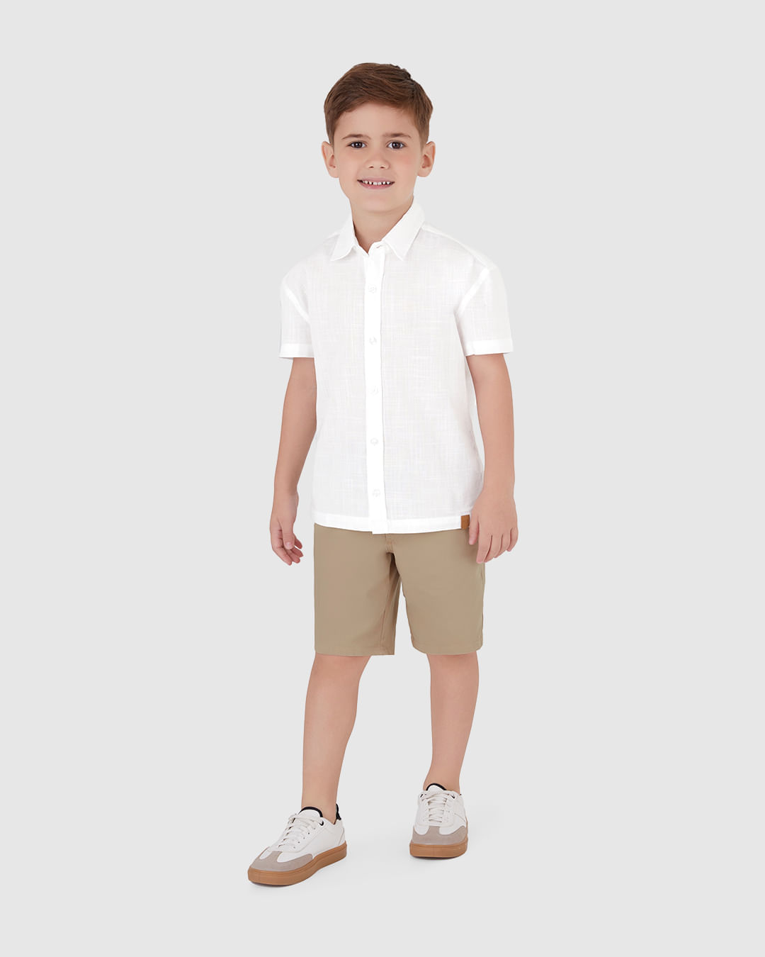 Camisa Infantil Menino Manga Curta Em Algodão Texturizado Malwee Kids - Imagem 22