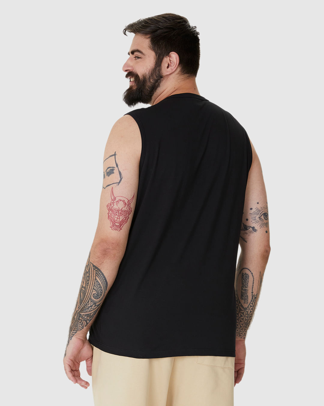 Regata Masculina Plus Size Live With Gratitude Em Algodão - Imagem 13