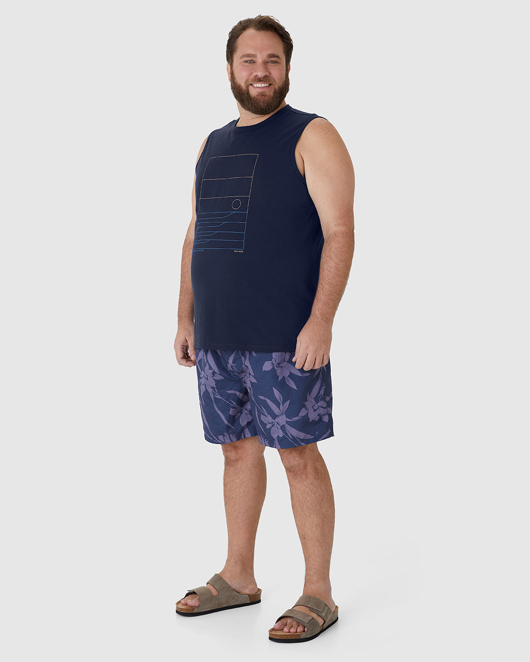 Regata Masculina Plus Size Colors Of Nature Em Algodão