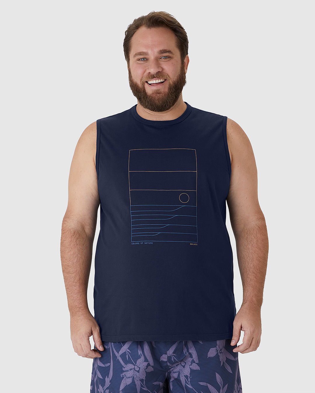 Regata Masculina Plus Size Colors Of Nature Em Algodão - Imagem 22