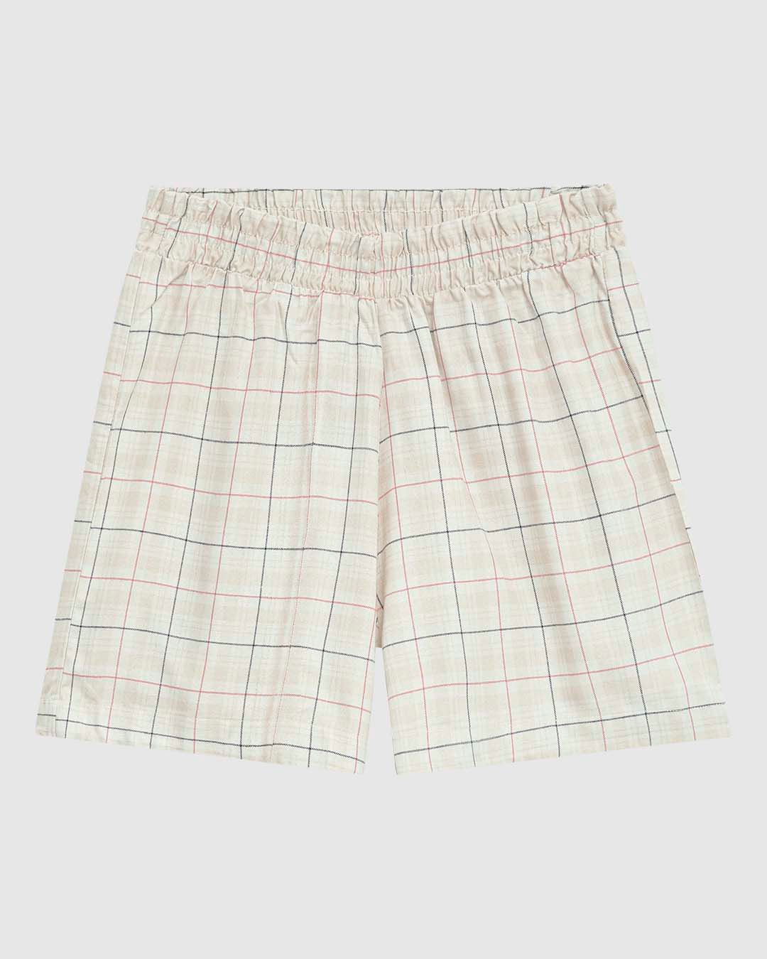 Shorts Feminino Cintura Alta Cós Elástico Em Viscose - Imagem 3