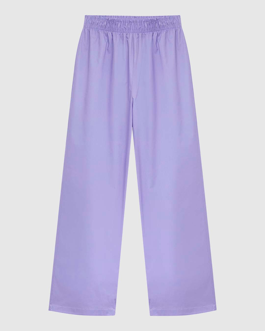 Calça Wide Leg Feminina Cós Elástico Em Tricoline - Imagem 2