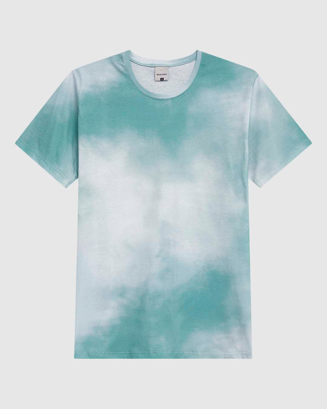 Camiseta Masculina Decote Redondo Manga Curta Estampa Tie Dye Em Algodão - Imagem 2